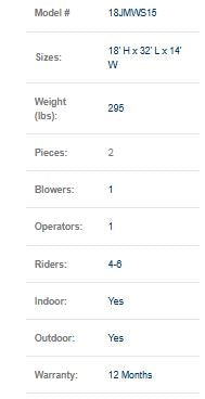 18 FT Jamaica Wet and Dry Water Slide (15 oz Vinyl)