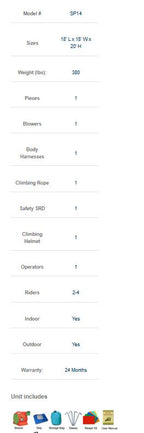 20 FT Inflatable Rock Wall