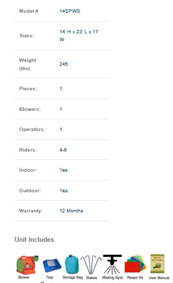 14 FT Splashy Water Slide Commercial grade