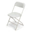 White folding chair on a white background