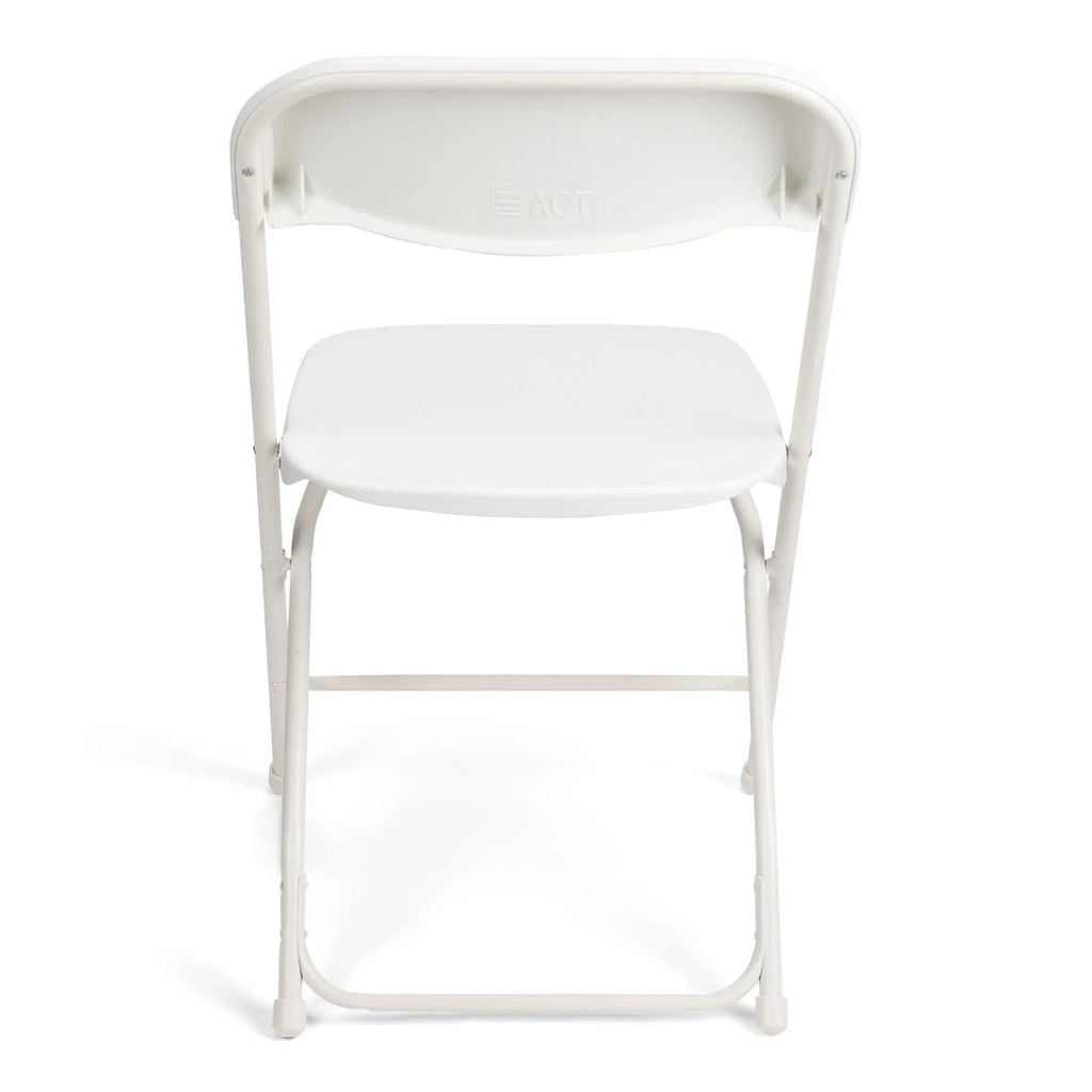 White folding chair on a white background