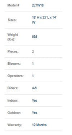 18 FT 2 Lane Tropical Wet-Dry Slide