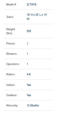 18 FT 2 Lane Tropical Wet-Dry Slide