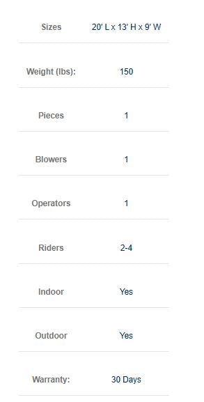 13 Feet inflatable Light-Commercial Water Slide with blower