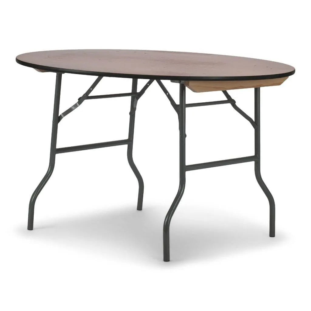 10 - 48'' Round European Plywood Folding Table and Universal Table Cart Bundle