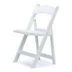Silla plegable de resina blanca TitanPRO™ 100 unidades