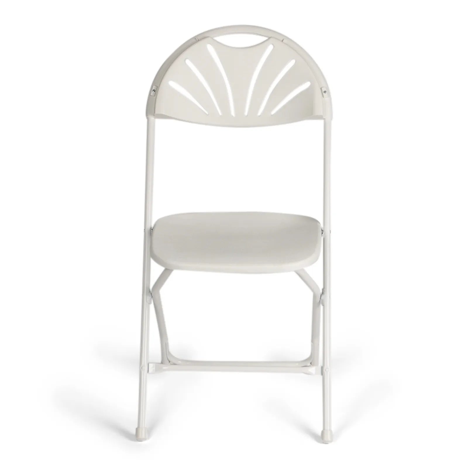 TitanPRO Fanback Plastic Folding Chair White Secondary image