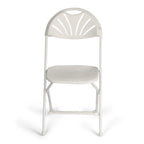 TitanPRO Fanback Plastic Folding Chair White