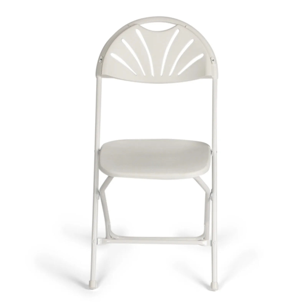 TitanPRO Fanback Plastic Folding Chair White