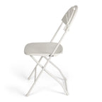 TitanPRO Fanback Plastic Folding Chair White