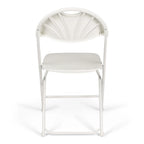 TitanPRO Fanback Plastic Folding Chair White