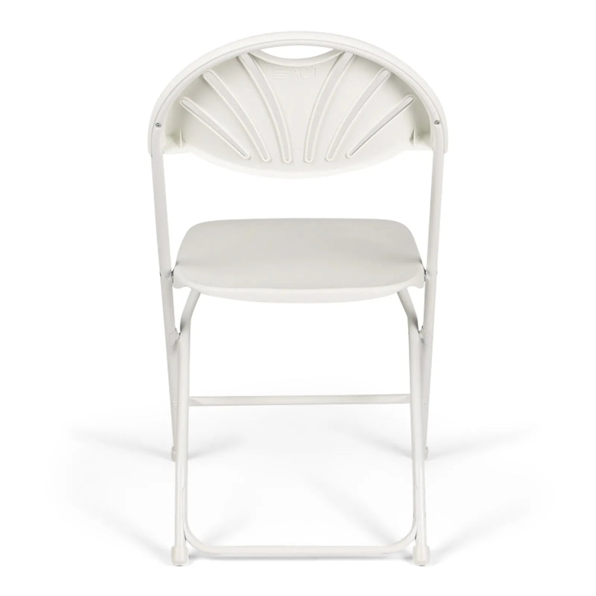 TitanPRO Fanback Plastic Folding Chair White