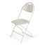 TitanPRO Fanback Plastic Folding Chair White