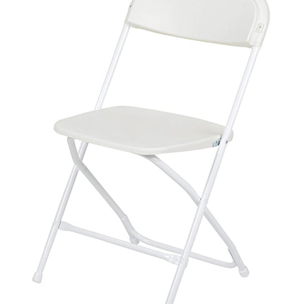 White Plastic Folding Chairs Set of 10