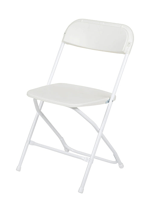White Plastic Folding Chairs Set of 10
