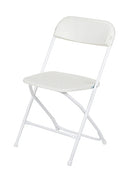 White Plastic Folding Chairs Set of 10